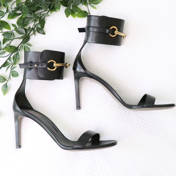 Gucci Shoes - Gucci Lifford Black Cuff Heels 7.5